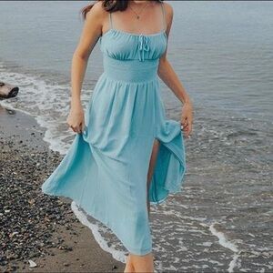 Wilfred Genoa Aqua Blue Midi Dress